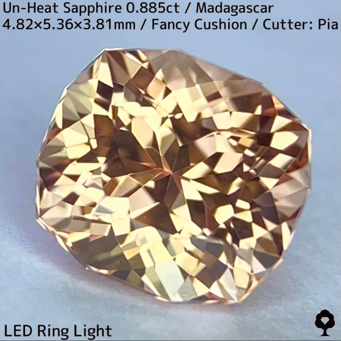 マダガスカル産非加熱サファイア0.885ct☆インペリアルトパーズ