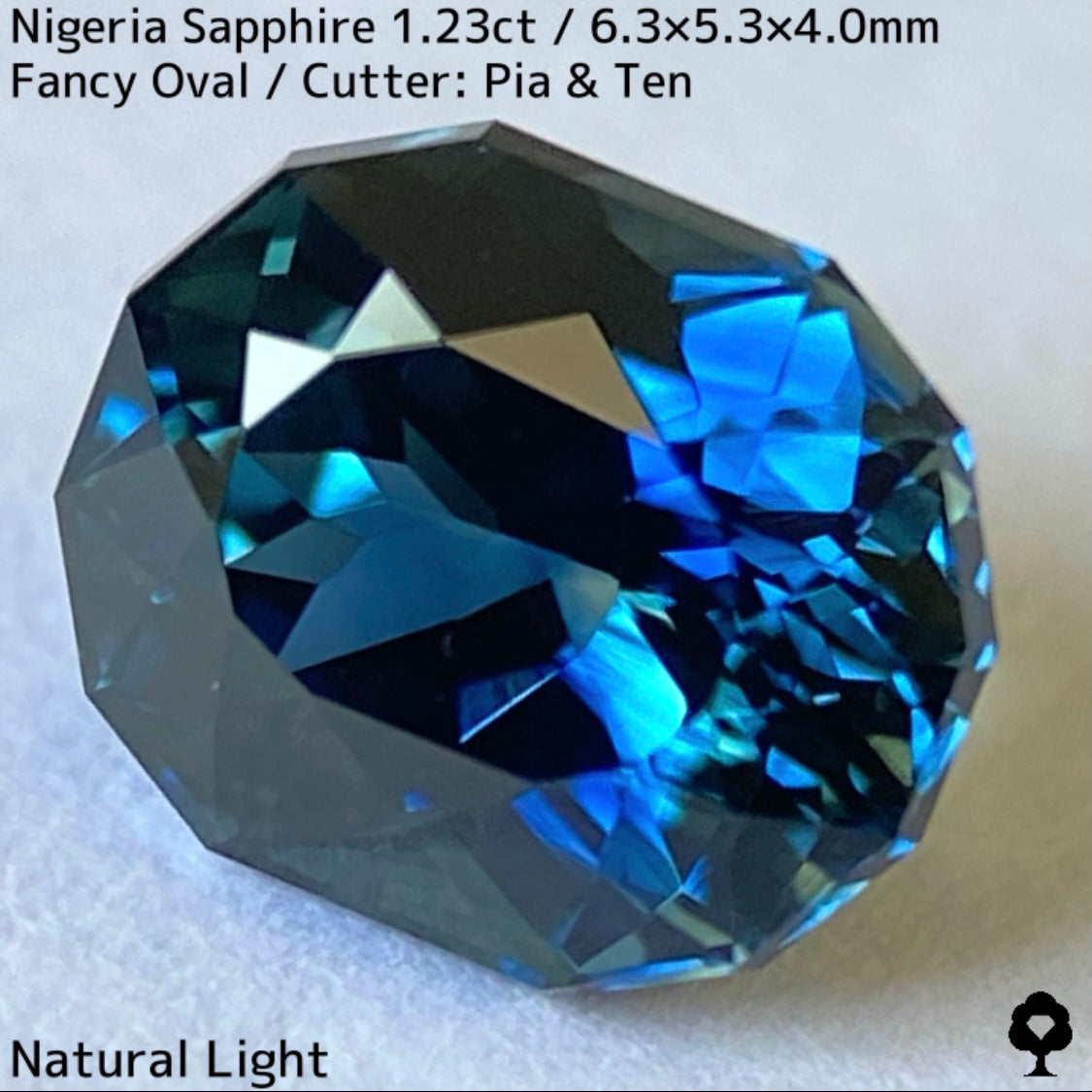 ナイジェリア産サファイア1.23ct★コーンフラワーブルーとティールブルーが同時に楽しめる贅沢な超絶美色美結晶