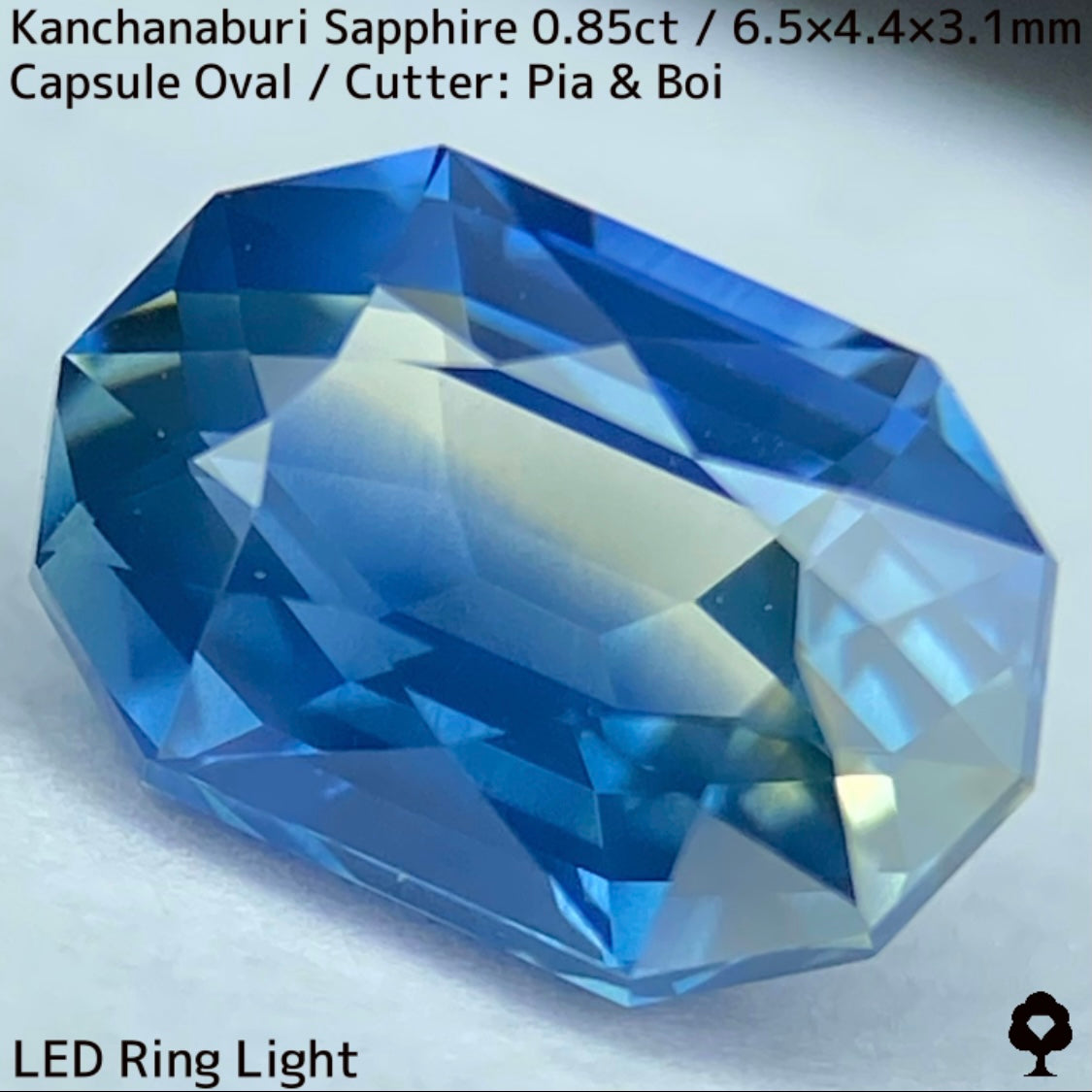 カンチャナブリー産サファイア0.85ct★シルキーブルーとライトイエローが生み出す柔らかなグリニッシュシルキーカンチャブルー