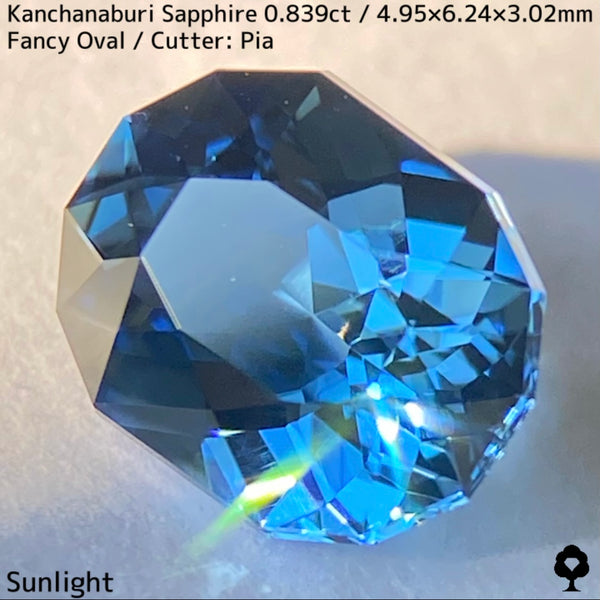 【ご当選者さま専用】カンチャナブリー産サファイア0.839ct★彩度の高いカンチャブルーのバランス良い明るさの美結晶