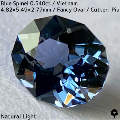 ベトナム産ブルースピネル0.540ct★ヴァイオレットとグリニッシュブルーの鋭い煌めき溢れる美結晶