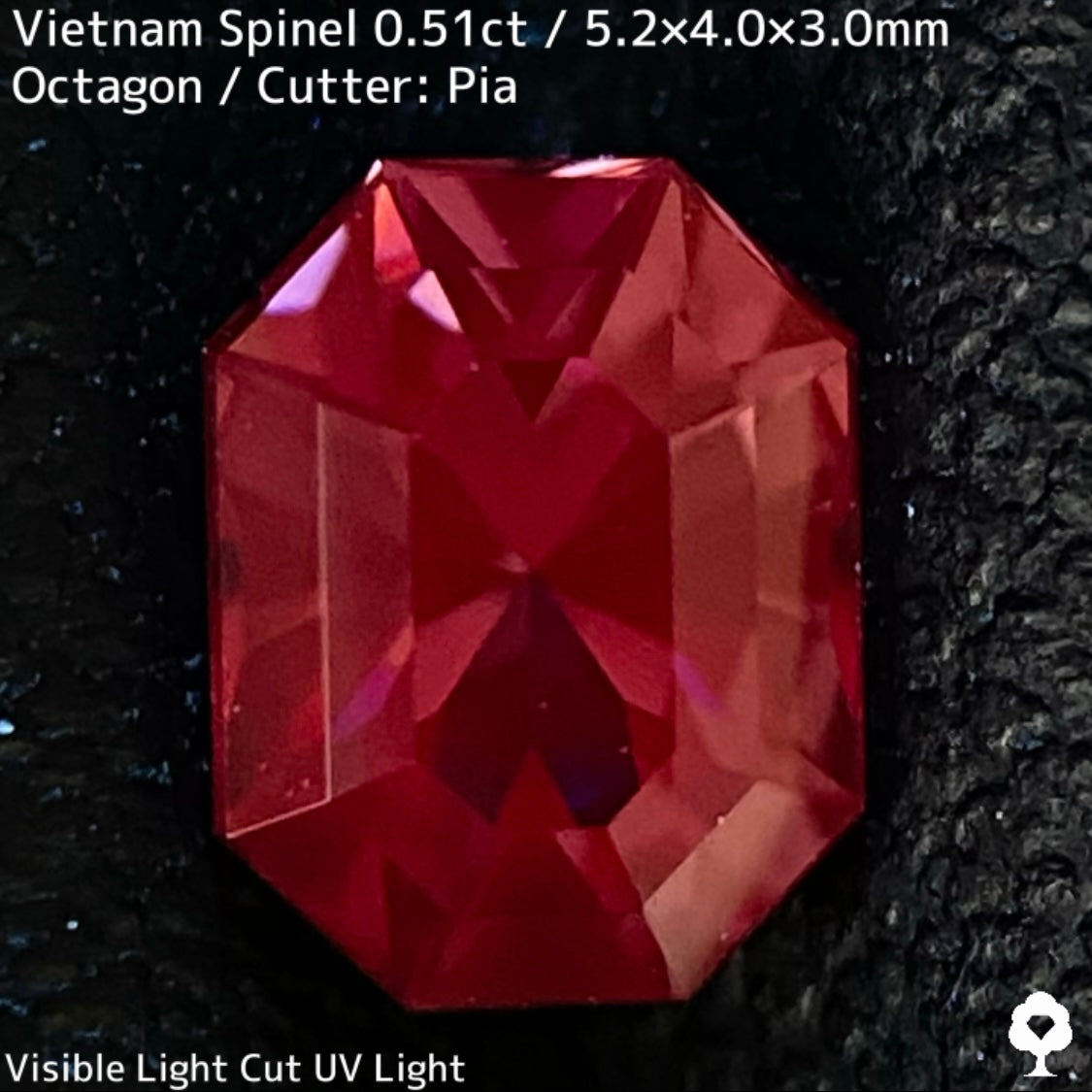 ベトナム産スピネル0.51ct★ファイアー溢れる深みあるパープリッシュピンクの美結晶