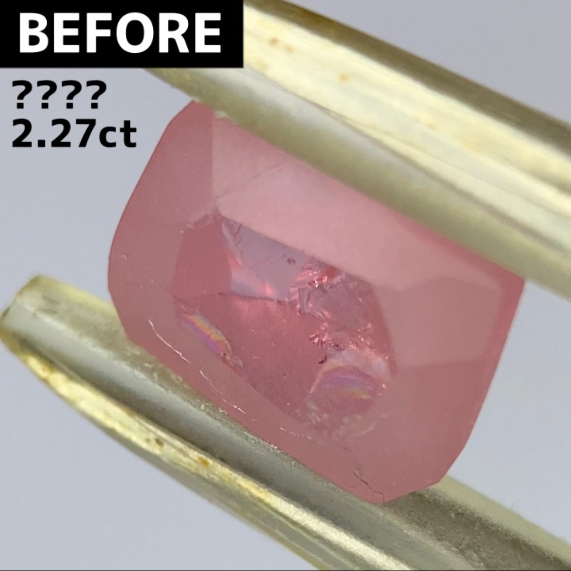 ベトナム産スピネル1.05ct★原石からつくりあげた明るく柔らかなピンクのシャープなナリカーカット