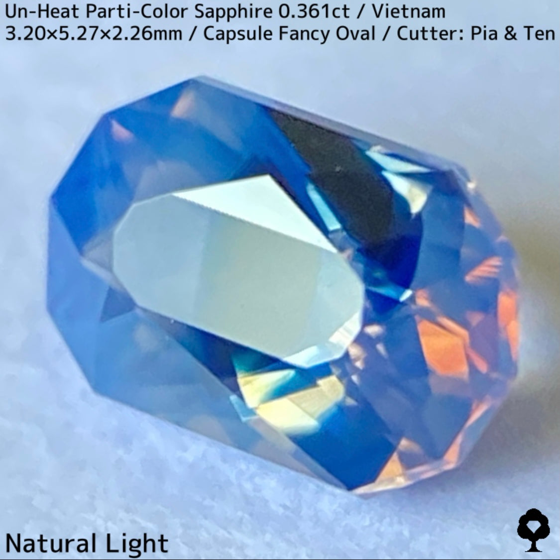 ベトナム産非加熱サファイア0.341ct☆初のカプセルナリカー