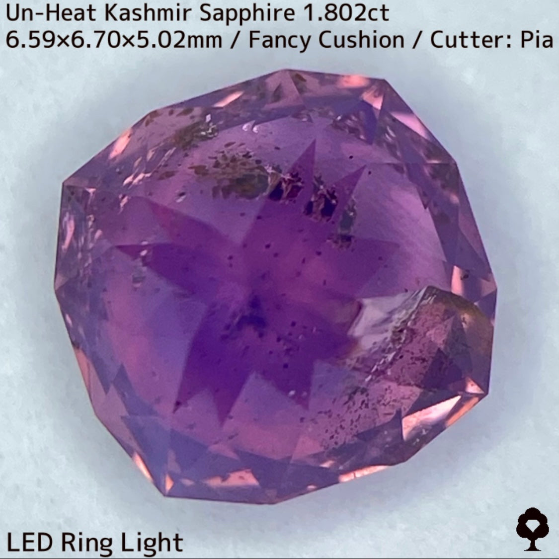 パキスタン産非加熱カシミールサファイア1.802ct☆希産