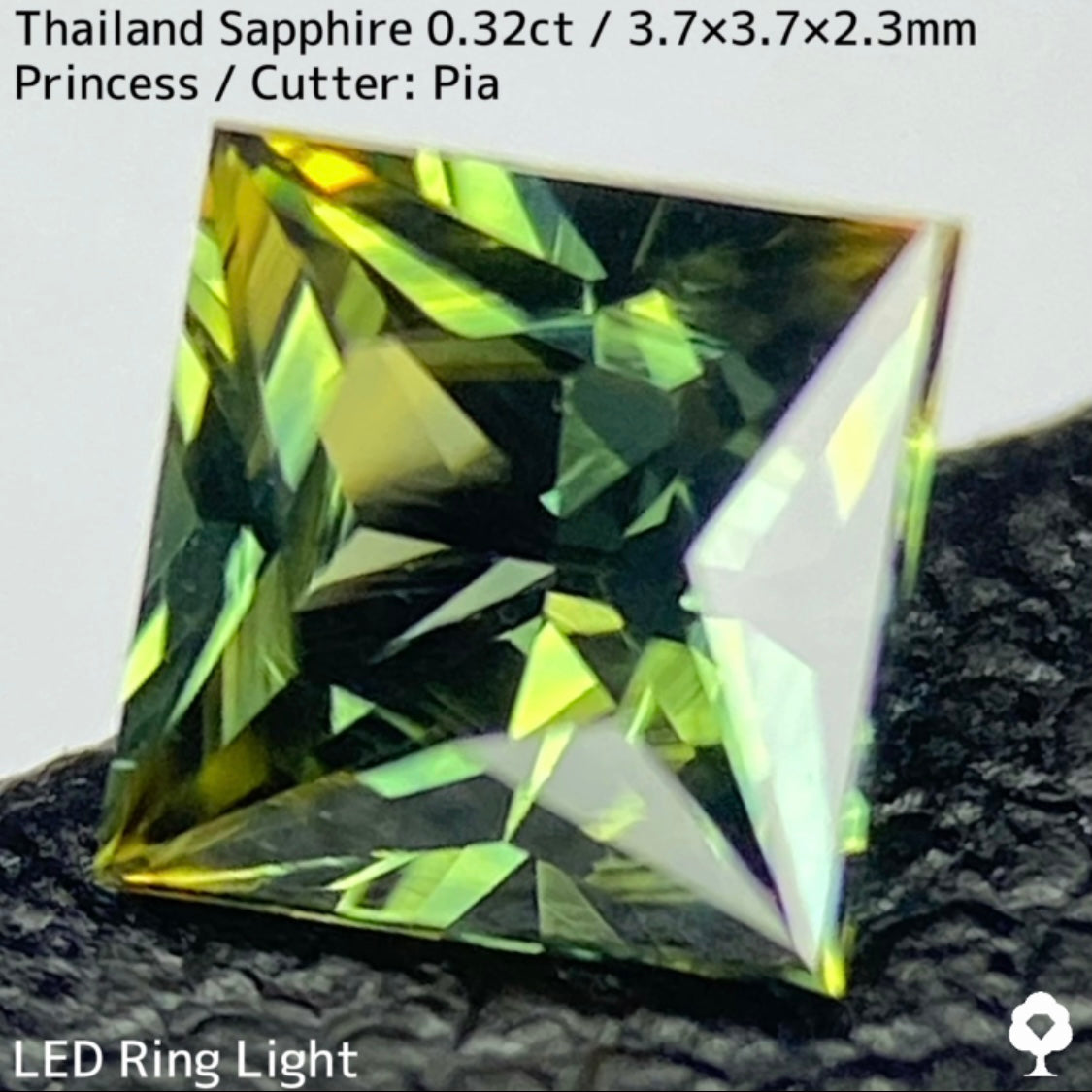 サファイア産地見比べ2石セット計0.64ct★ナイジェリア産0.32ct/タイ産0.32ct