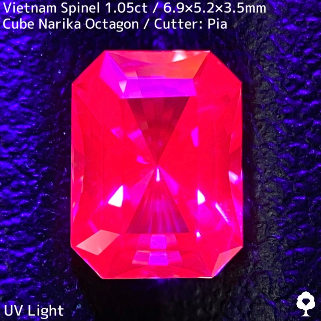 ベトナム産スピネル1.05ct★原石からつくりあげた明るく柔らかなピンクのシャープなナリカーカット