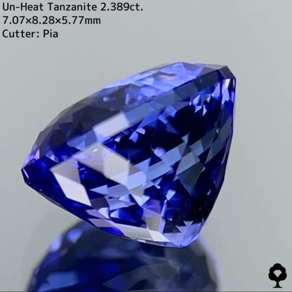 超美色・超美結晶があまりにも細かなカットによって凄まじい名品に★非加熱タンザナイト2.389ct