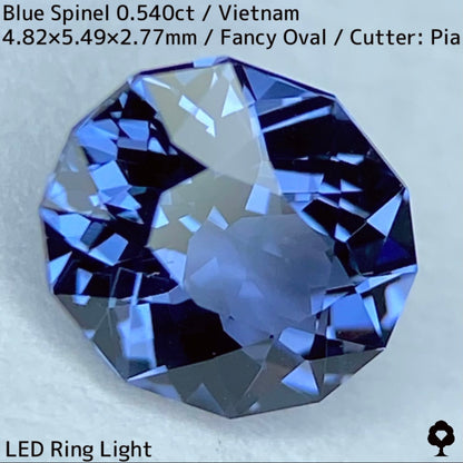 ベトナム産ブルースピネル0.540ct★ヴァイオレットとグリニッシュブルーの鋭い煌めき溢れる美結晶