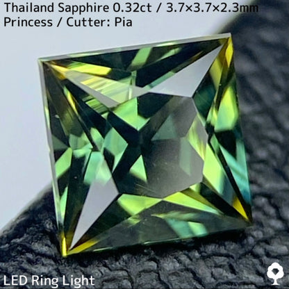 サファイア産地見比べ2石セット計0.64ct★ナイジェリア産0.32ct/タイ産0.32ct