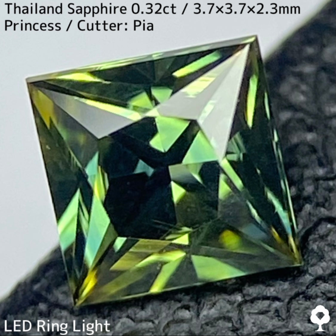 サファイア産地見比べ2石セット計0.64ct★ナイジェリア産0.32ct/タイ産0.32ct