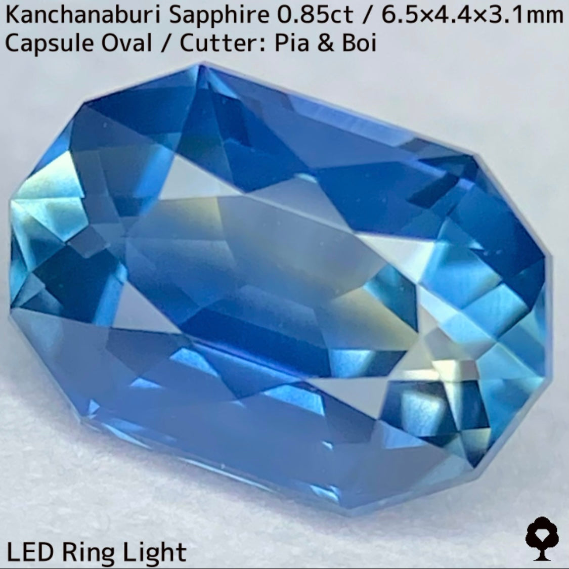 カンチャナブリー産サファイア0.85ct★シルキーブルーとライトイエローが生み出す柔らかなグリニッシュシルキーカンチャブルー