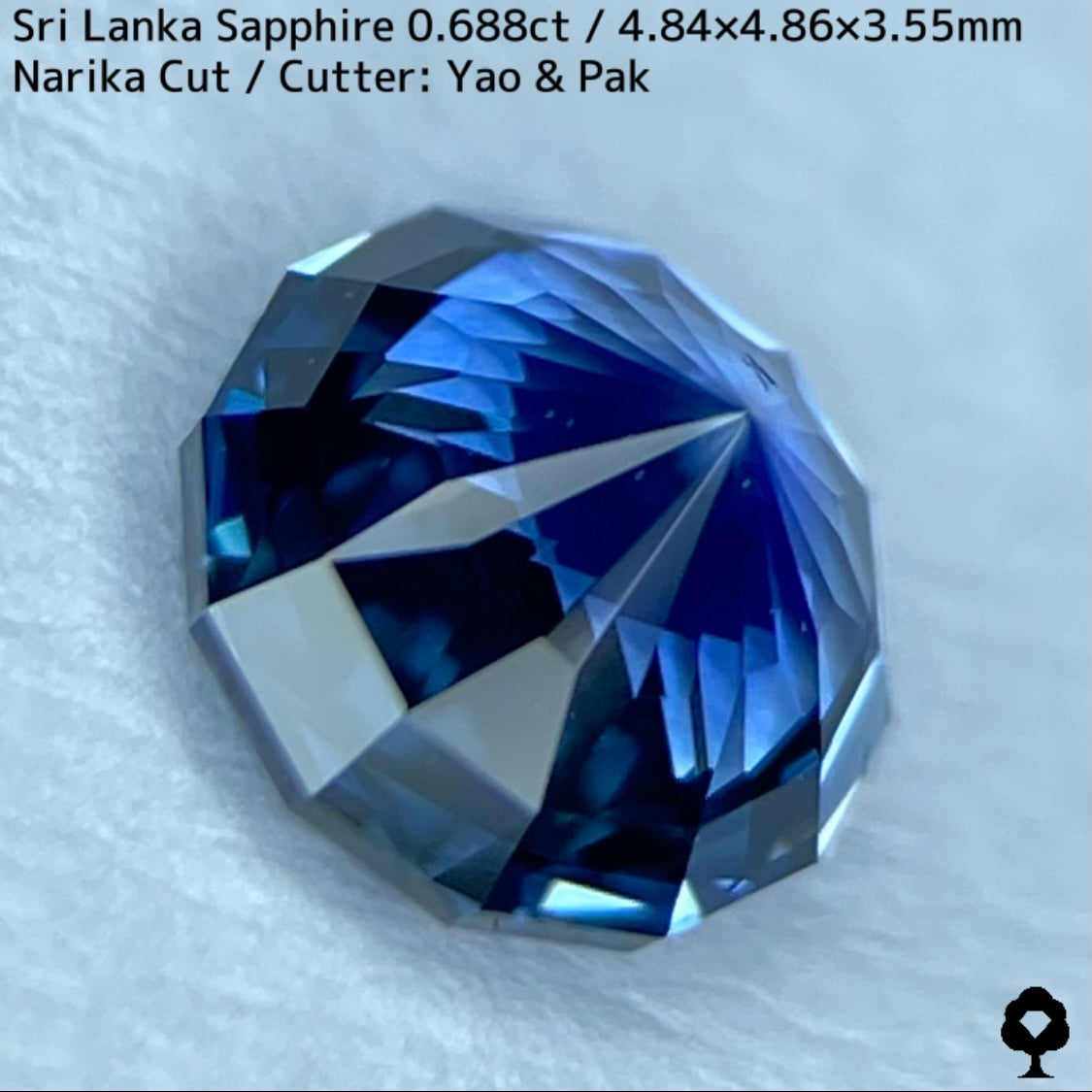 コーンフラワー系美色ナリカーカット☆スリランカ産サファイア0.688ct