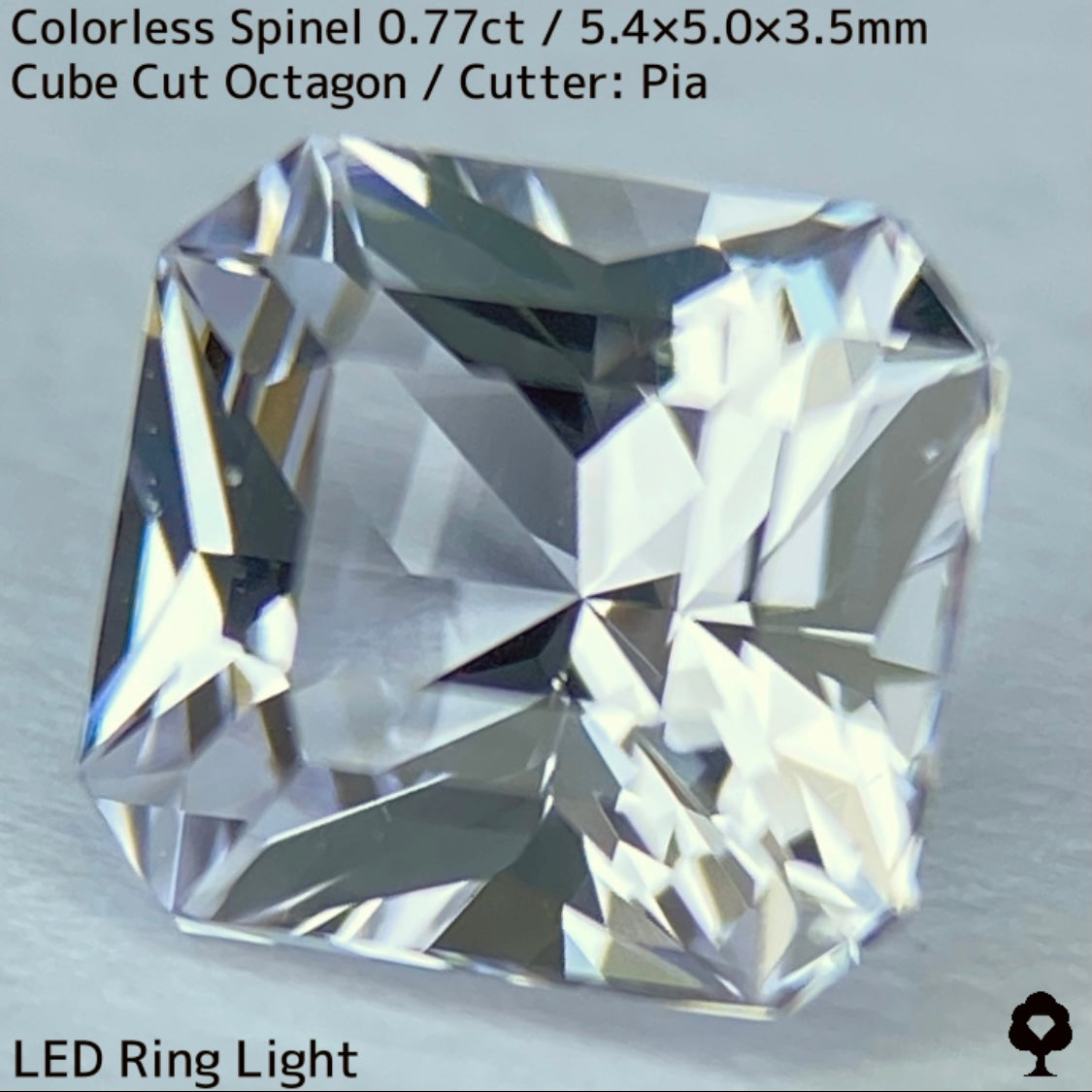 カラーレススピネル0.772ct★ダイヤ顔負けの強烈な煌めき放つレアカラーレス美結晶