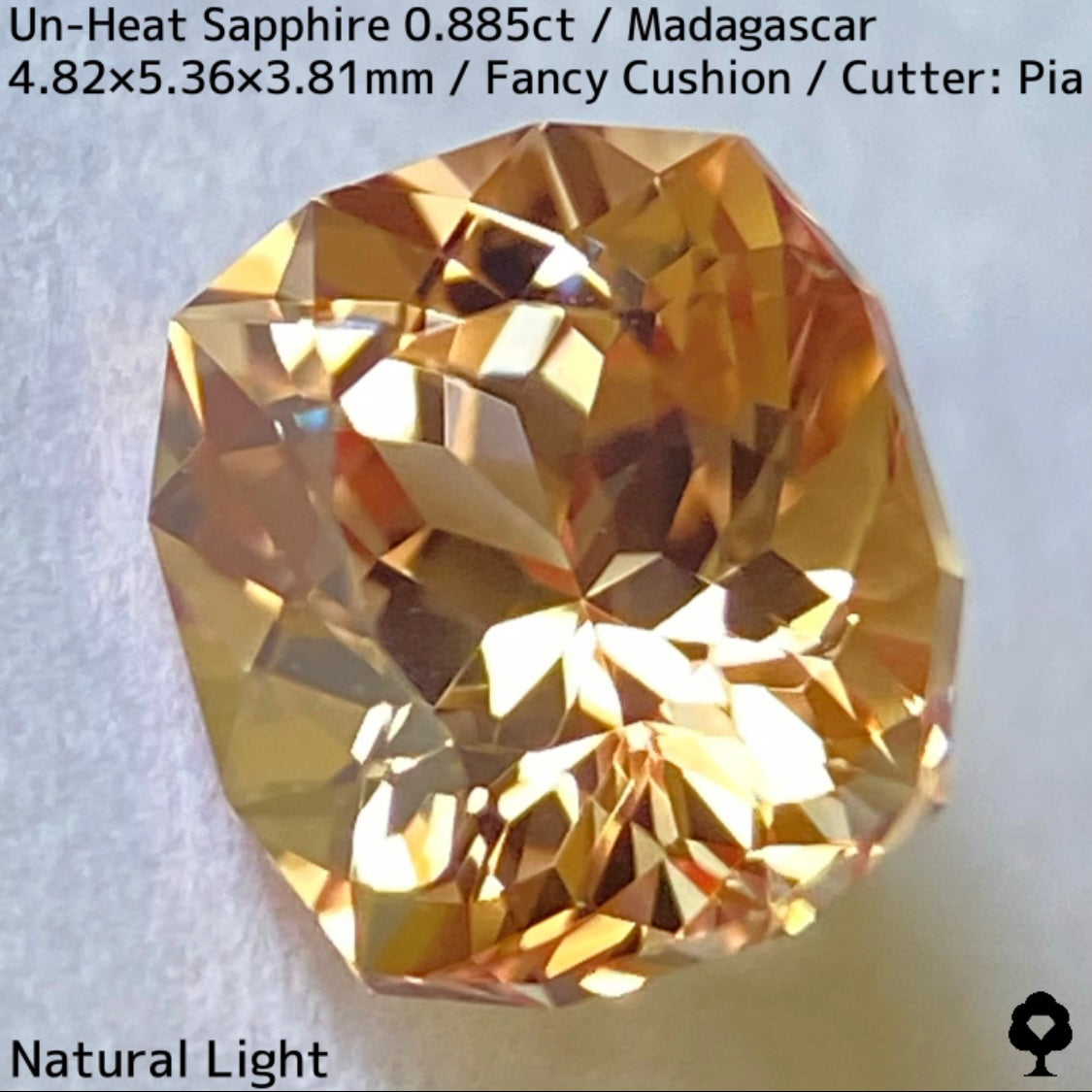 マダガスカル産非加熱サファイア0.885ct☆インペリアルトパーズ
