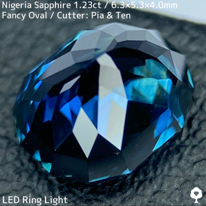 ナイジェリア産サファイア1.23ct★コーンフラワーブルーとティールブルーが同時に楽しめる贅沢な超絶美色美結晶