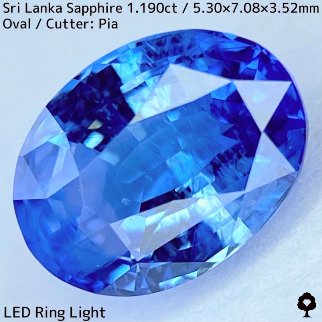 スリランカ産サファイア1.190ct★美しいブルーとシルクが海を切り取ったような逸品