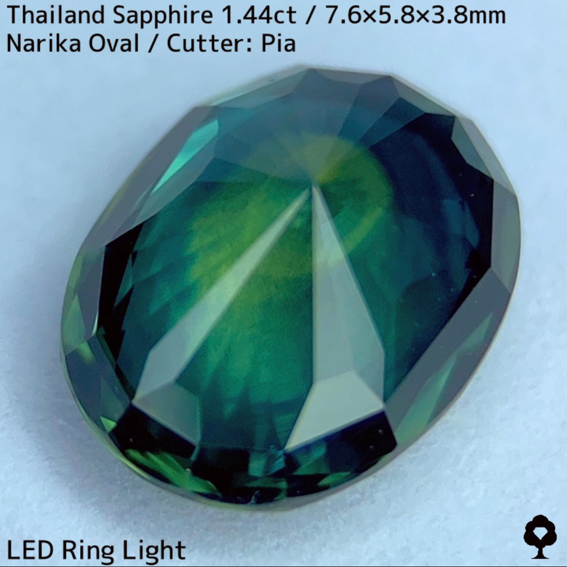 タイ産サファイア1.449ct☆孔雀のようなカラーリングから鮮やか