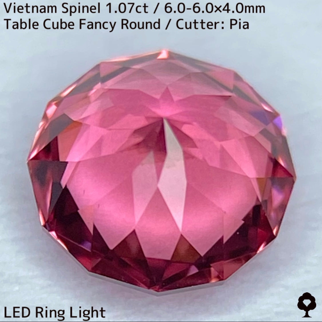 ベトナム産スピネル1.07ct★原石からつくりあげた美しすぎるピンクと石質の一級品1ctアップ