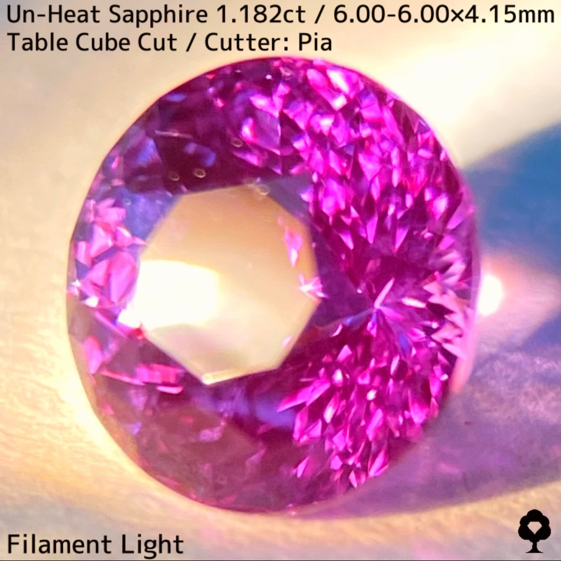 スリランカ産非加熱サファイア1.182ct☆パープルとピンクが