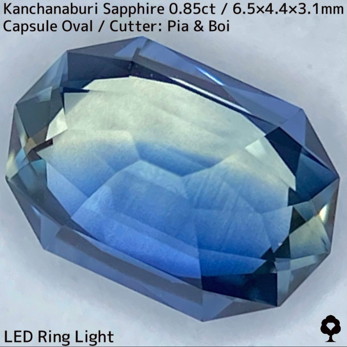 カンチャナブリー産サファイア0.85ct★シルキーブルーとライトイエローが生み出す柔らかなグリニッシュシルキーカンチャブルー