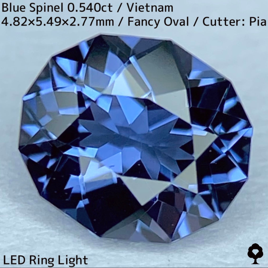 ベトナム産ブルースピネル0.540ct★ヴァイオレットとグリニッシュブルーの鋭い煌めき溢れる美結晶