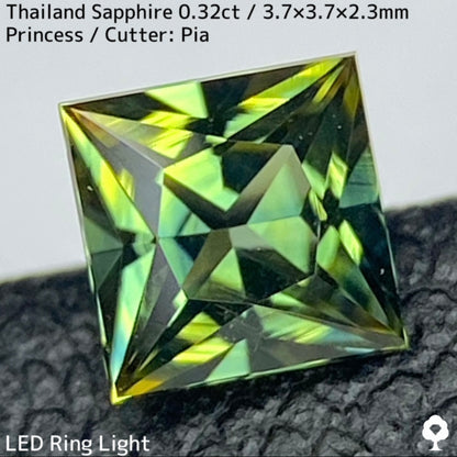 サファイア産地見比べ2石セット計0.64ct★ナイジェリア産0.32ct/タイ産0.32ct