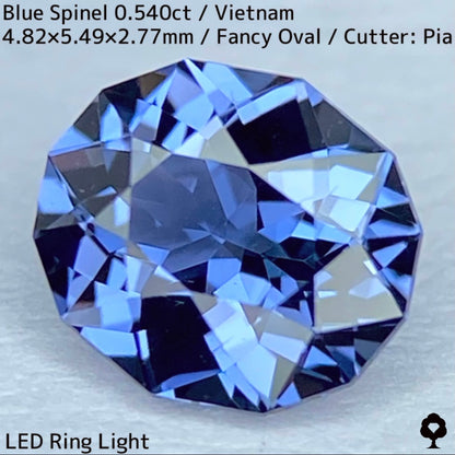 ベトナム産ブルースピネル0.540ct★ヴァイオレットとグリニッシュブルーの鋭い煌めき溢れる美結晶