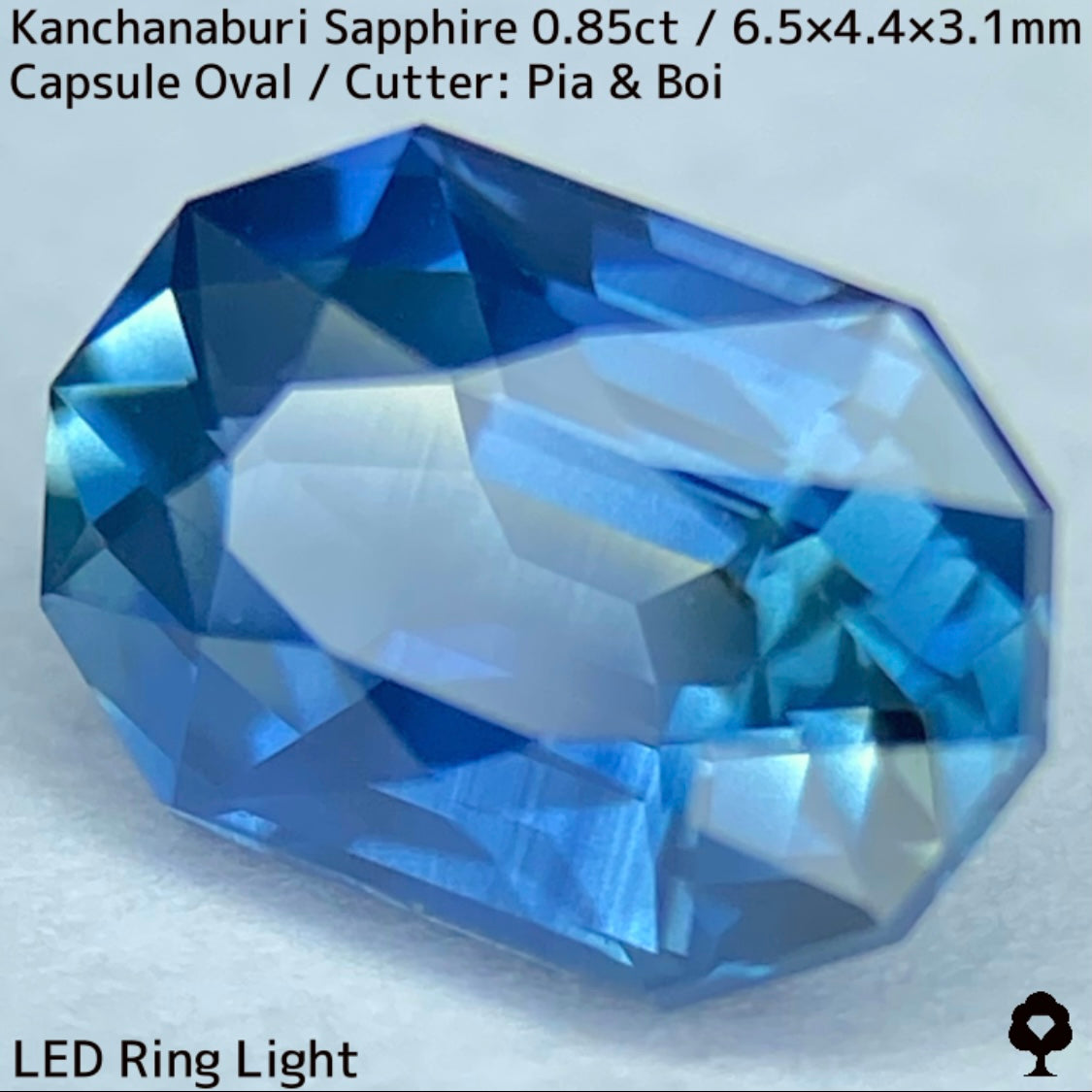 カンチャナブリー産サファイア0.85ct★シルキーブルーとライトイエローが生み出す柔らかなグリニッシュシルキーカンチャブルー