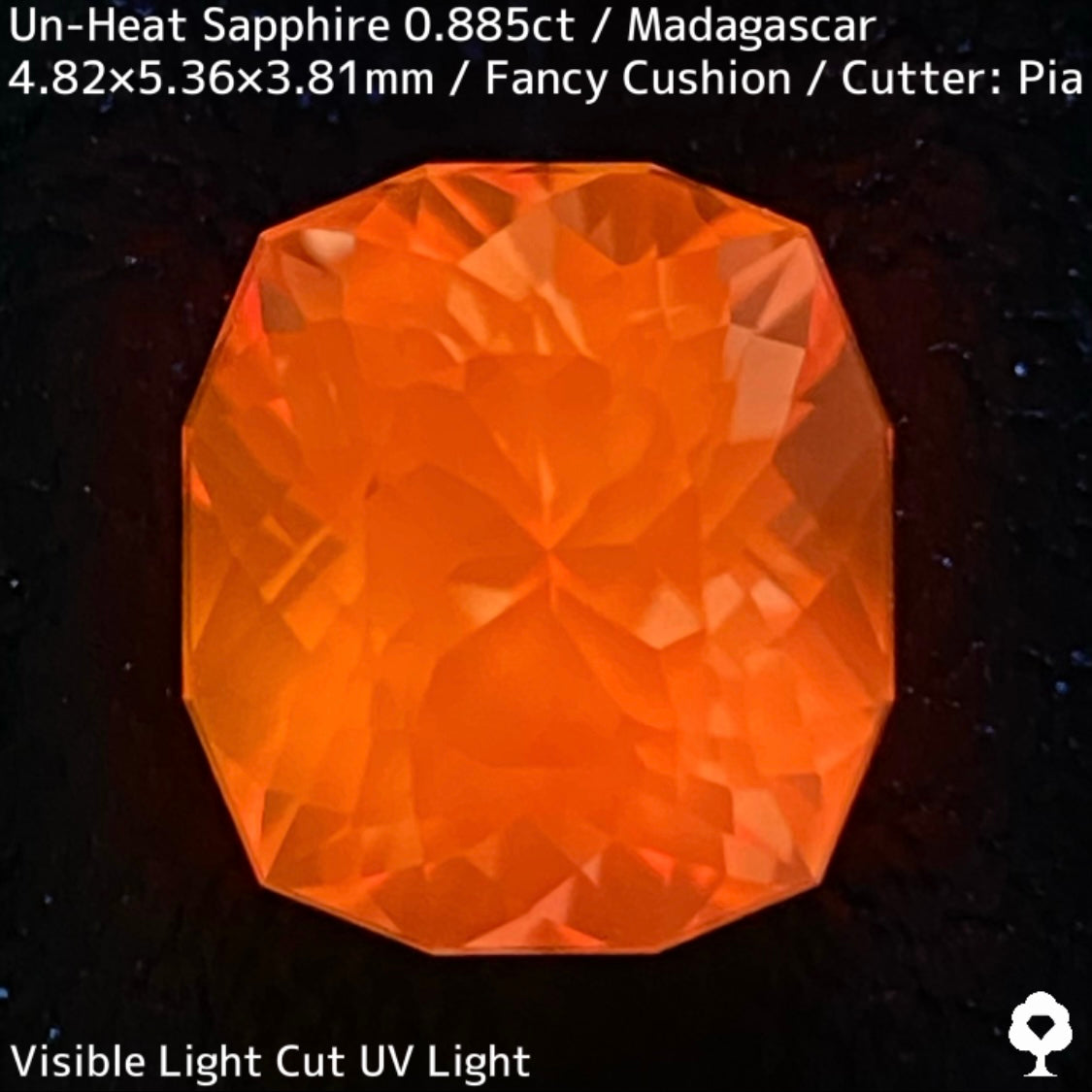 マダガスカル産非加熱サファイア0.885ct☆インペリアルトパーズ