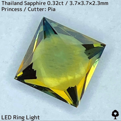 サファイア産地見比べ2石セット計0.64ct★ナイジェリア産0.32ct/タイ産0.32ct