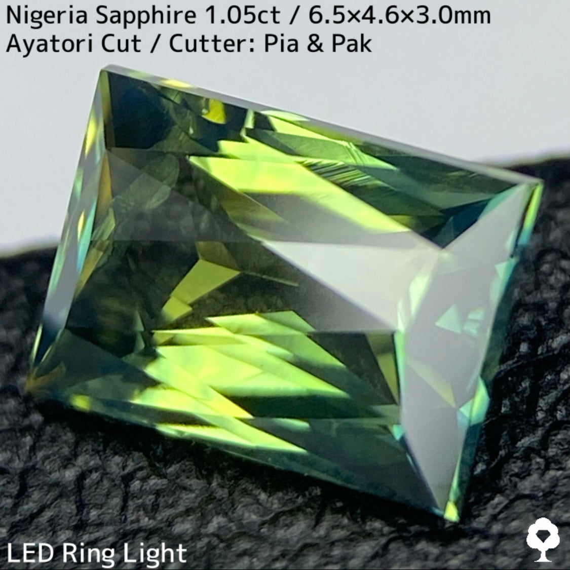 【お客さま専用】ナイジェリア産サファイア1.05ct★冴えるシザースの煌めきと両端のインディゴがたまらない美色あやとりカット