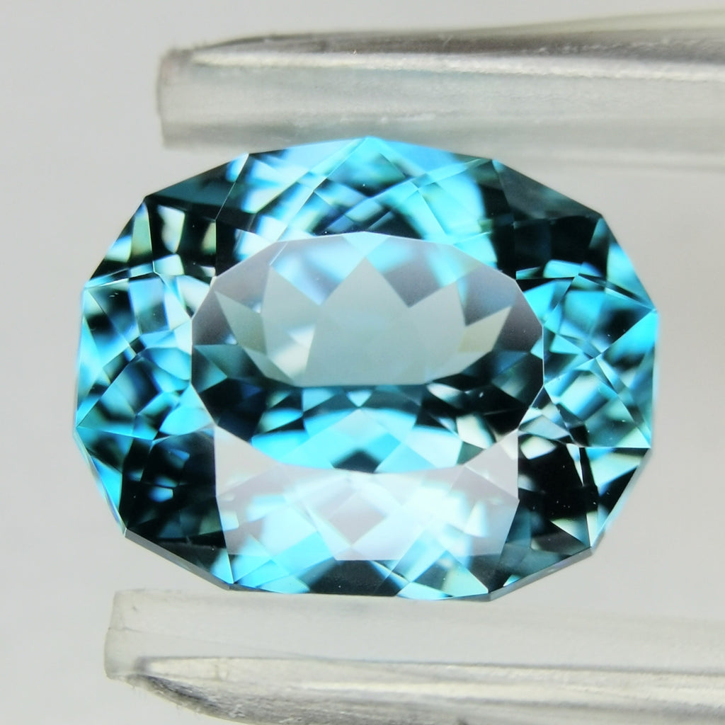 ブルージルコン 4.646ct☆爽やかで豪快な煌めき止まらない超美結晶 