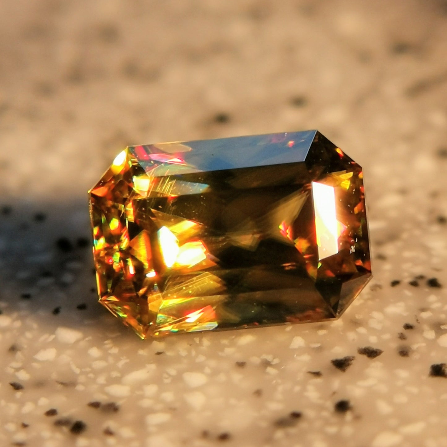 マダガスカル産スフェーン 0.94ct★煌めきダブリング凄まじいゴールドの美しい結晶