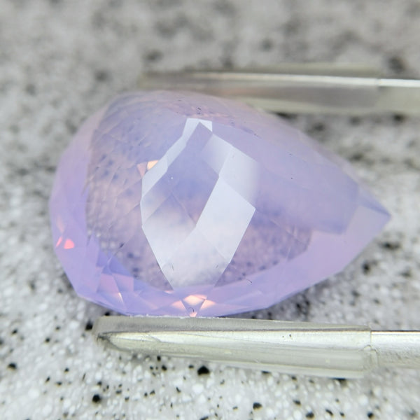 ミルキーアメジスト 26.36ct / ミルキー加減がラインで変わる、良い色味の紫水晶