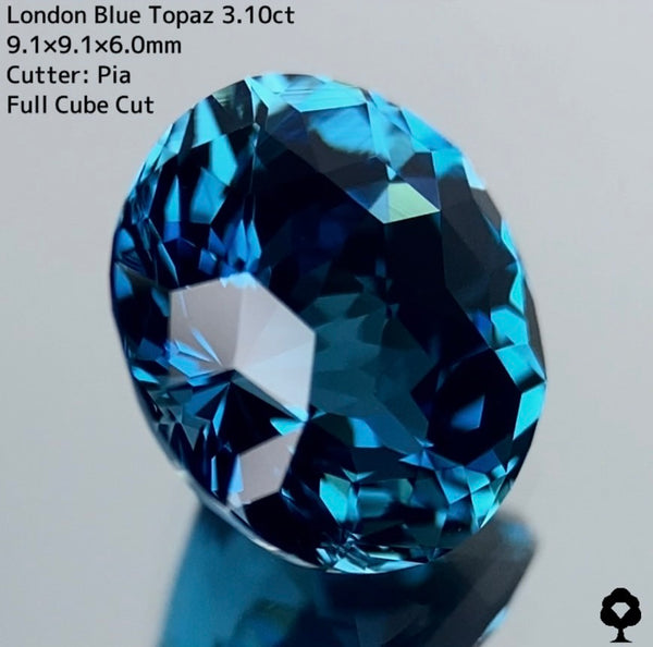 お客さま専用★5ZBまでご利用可【Pia's Full Cube】ロンドンブルートパーズ 3.10ct