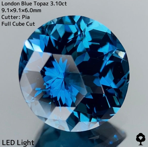 お客さま専用★5ZBまでご利用可【Pia's Full Cube】ロンドンブルートパーズ 3.10ct