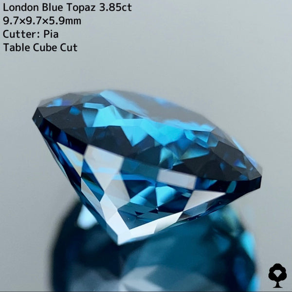 5ZBご利用可【Pia's Table Cube】ロンドンブルートパーズ 3.85ct