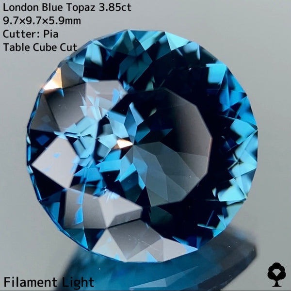 5ZBご利用可【Pia's Table Cube】ロンドンブルートパーズ 3.85ct