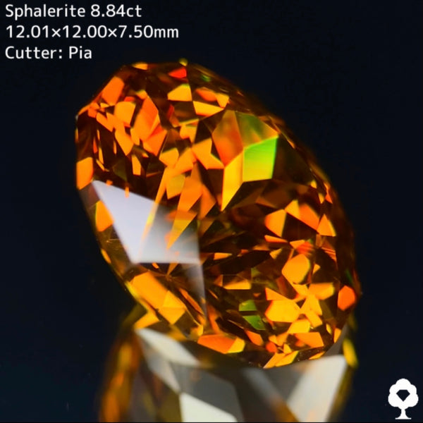 スファレライト8.84ct★大粒だが奇跡的なクラリティに奇跡のような抜群のカットで仕上げられた傑作