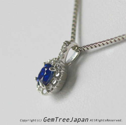 ロイヤル？コーン？どちらにしても綺麗なブルー✨サファイア0.24ct💎プラチナペンダント