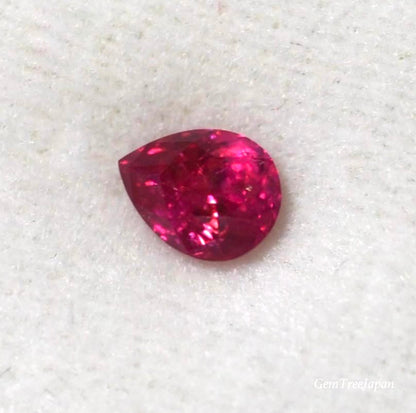 ネオンな輝きがイイ感じ♫非加熱ルビー0.325ct(モザンビーク産)☆ピアッちゃん作品