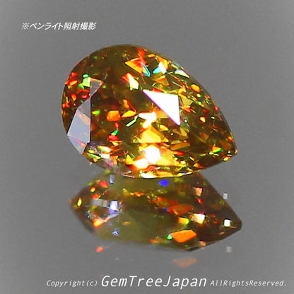 これぞ“GTQスフェーン”💎🌳マダガスカル産0.45ct(4/7)✨ 今夜もGemTreeJapan花火大会🎇 ピアっちゃん作品💎