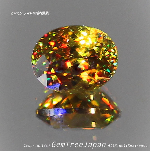 これぞ“GTQスフェーン”💎🌳マダガスカル産0.50ct(6/7)✨ 今夜もGemTreeJapan花火大会🎇 ピアっちゃん作品💎