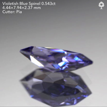 美形ファンシーマーキス👍美色バイオレティッシュブルー💎スピネル0.543ct✨ピアッちゃん作品