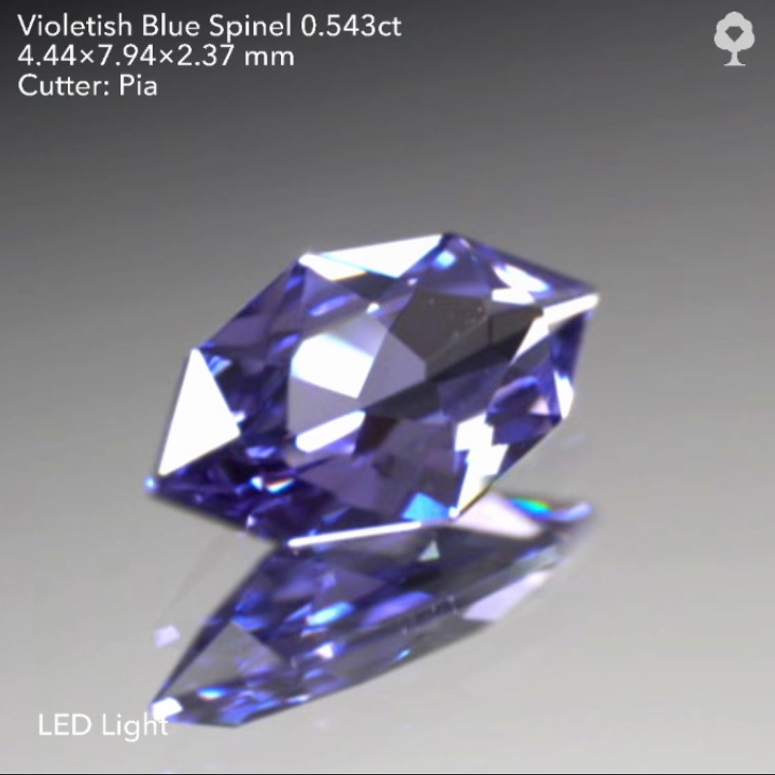 美形ファンシーマーキス👍美色バイオレティッシュブルー💎スピネル0.543ct✨ピアッちゃん作品