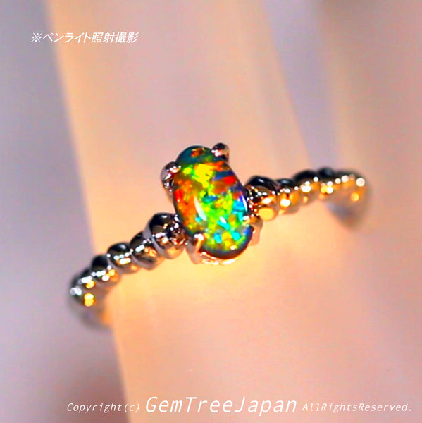 「オパール博物館」これは凄いぞ👍ブラックオパール💎プラチナリング💍