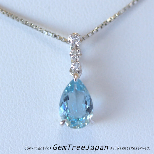 澄み渡る抜群の透明感✨アクアマリン0.74ct💎プラチナペンダント