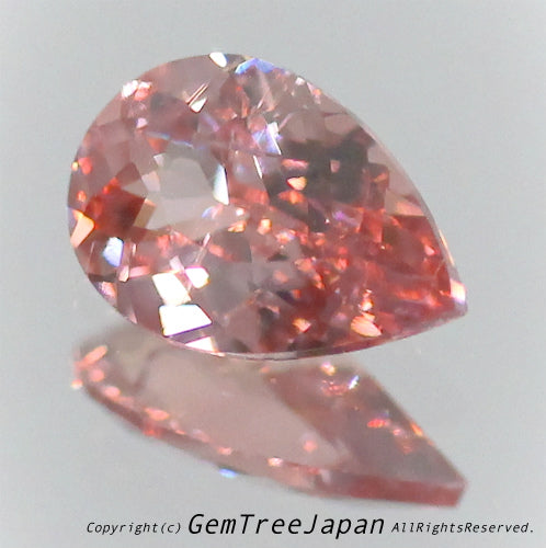凛々しく煌くピンク系非加熱ジルコン0.82ct