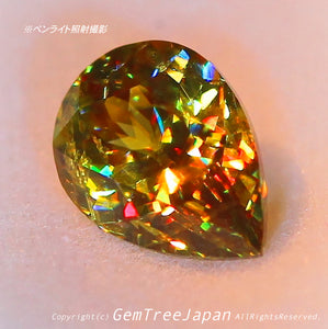 【ヤバい❗️シリーズ】チカチカファイヤー🔥マダガスカル産スフェーン0.82ct✨11/17夜Live配信商品⚡️ピアっちゃん作品💎
